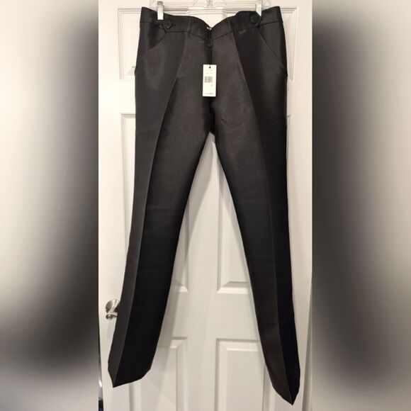 NWT Leon Max Stretch Wide Leg black Pants Trousers size 10 Tall formal Holliday - Picture 1 of 11